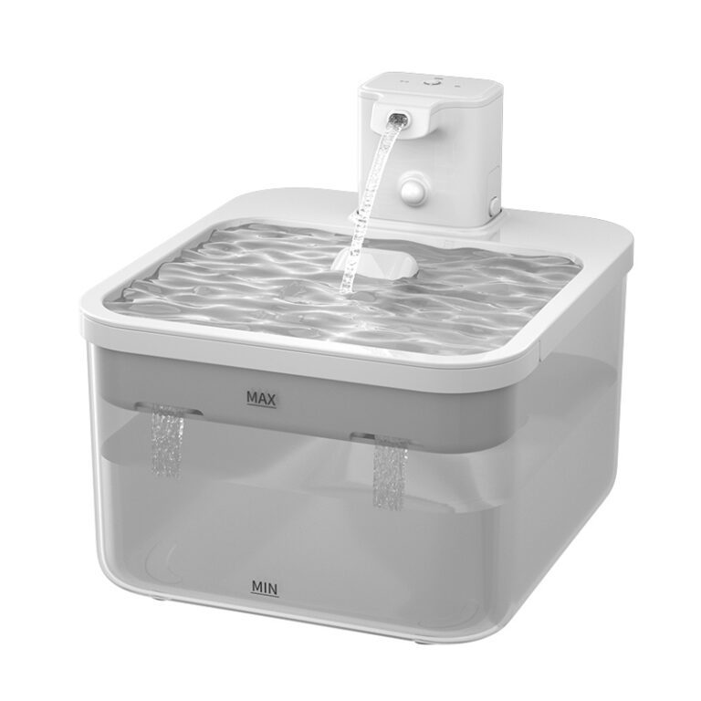 Smart Pet Fountain Battery Four Stage Filtration Noiseless