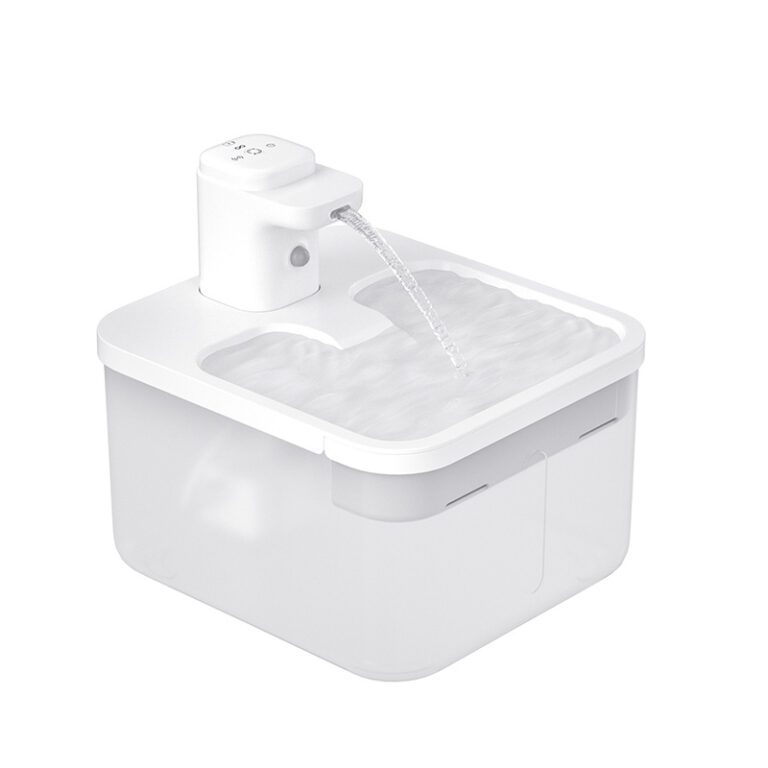 Indoor Cat Water Fountain Battery Timer Mode Low Noise Safe