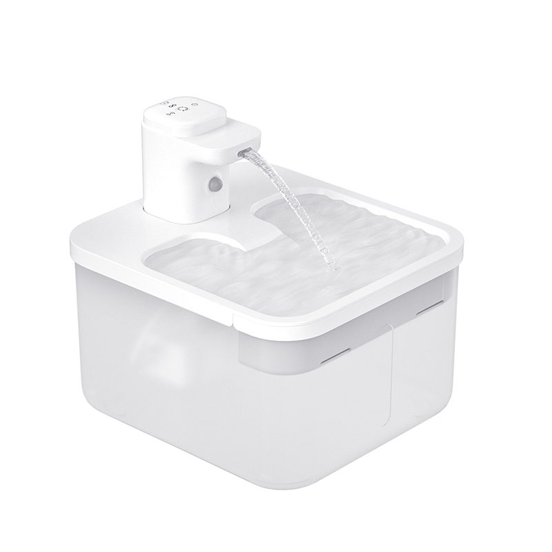 Indoor Cat Water Fountain Battery Timer Mode Low Noise Safe