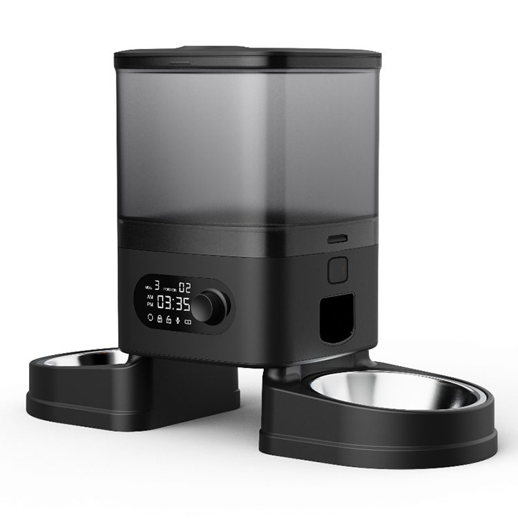 Automatic Cat Food Dispenser 4L with Programmable Timer and Dual Outlets