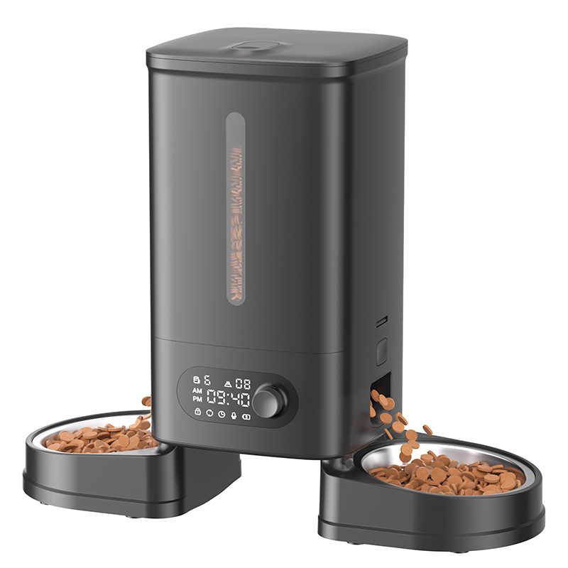 Auto Pet Feeder Dispenser 6L Dual Food Outlets Programmable Scheduled Feeding
