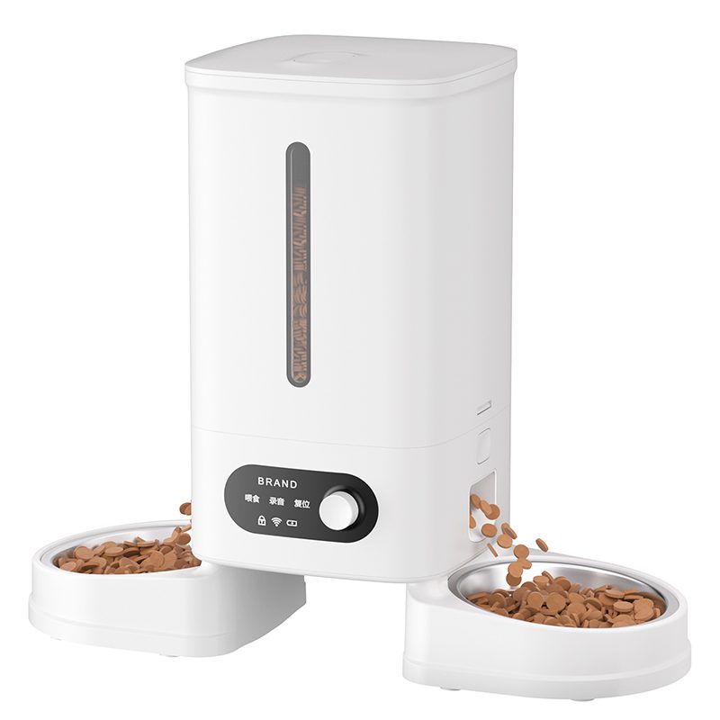 Pet Dispenser for Cat 6L with Tuya App Control WiFi and Dual Food Outlets